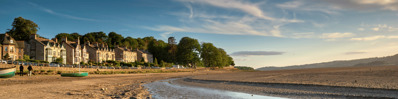 Arnside waterfront in Cumbria