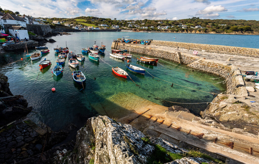 Lovely fishing harbour in Cornwall on the South West Coast Path