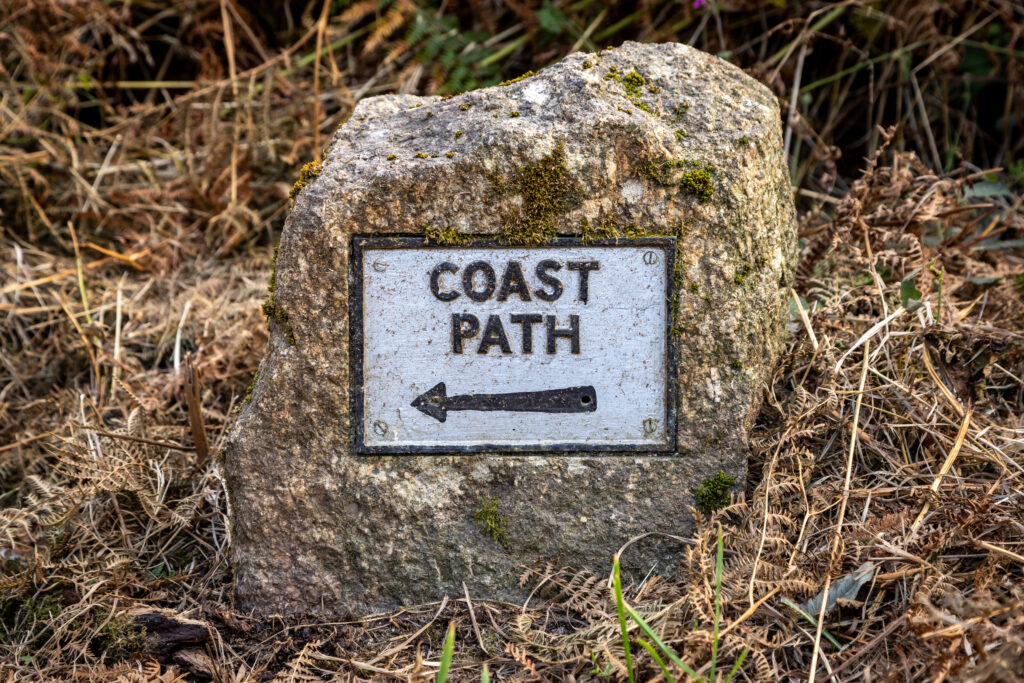 Quirky old fashioned coastal sign