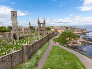 The Royal Burgh of St Andrews on the Fife Coast Path Scotland