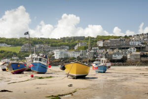 Low tide at St Ives Cornwall on the South West Coast Path