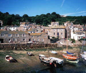 Fishing village of Mousehole, Cornwall. South West Coast Path
