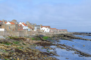 The sea front at Anstruther on the Fife Coast Path Scotland