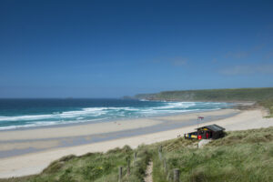 Sennen Cove near Land's End on the South West Coast Path Cornwall