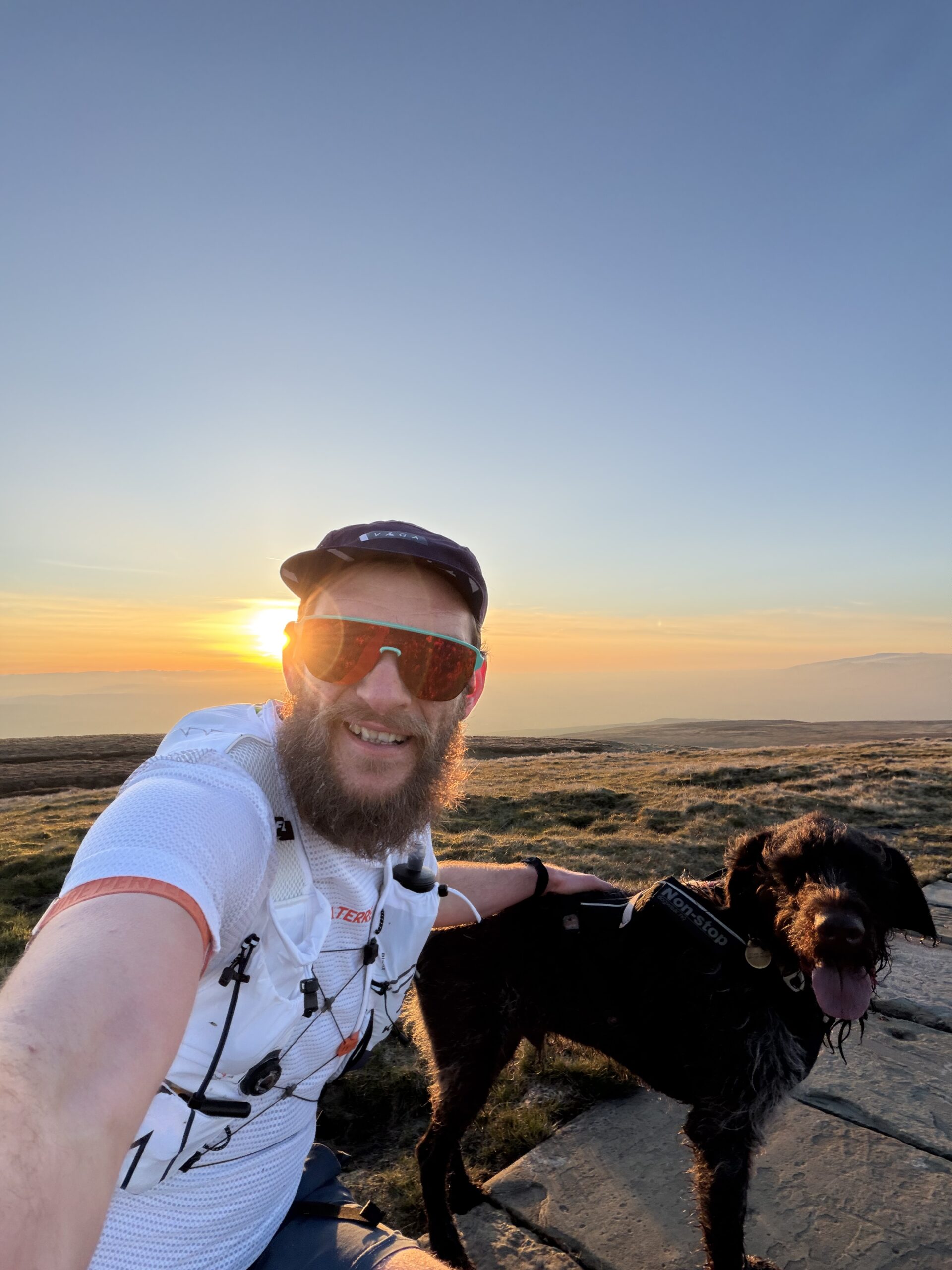 Rhys Beddoes happy on the hill