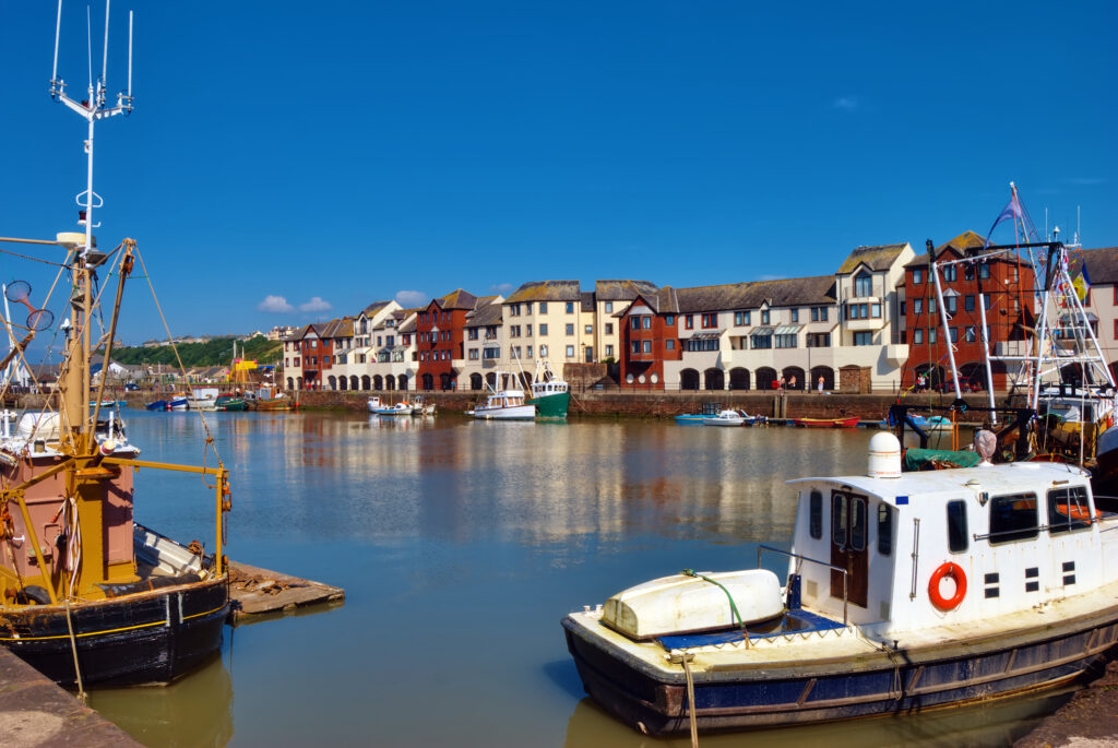 Maryport in West Cumbria on a sunny day on the King Charles III Coast Path