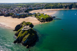 Tenby and its dramatic headland