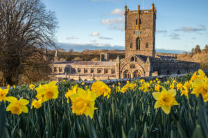 St Davids Cathedral Pembrokeshire Coast Path Wales