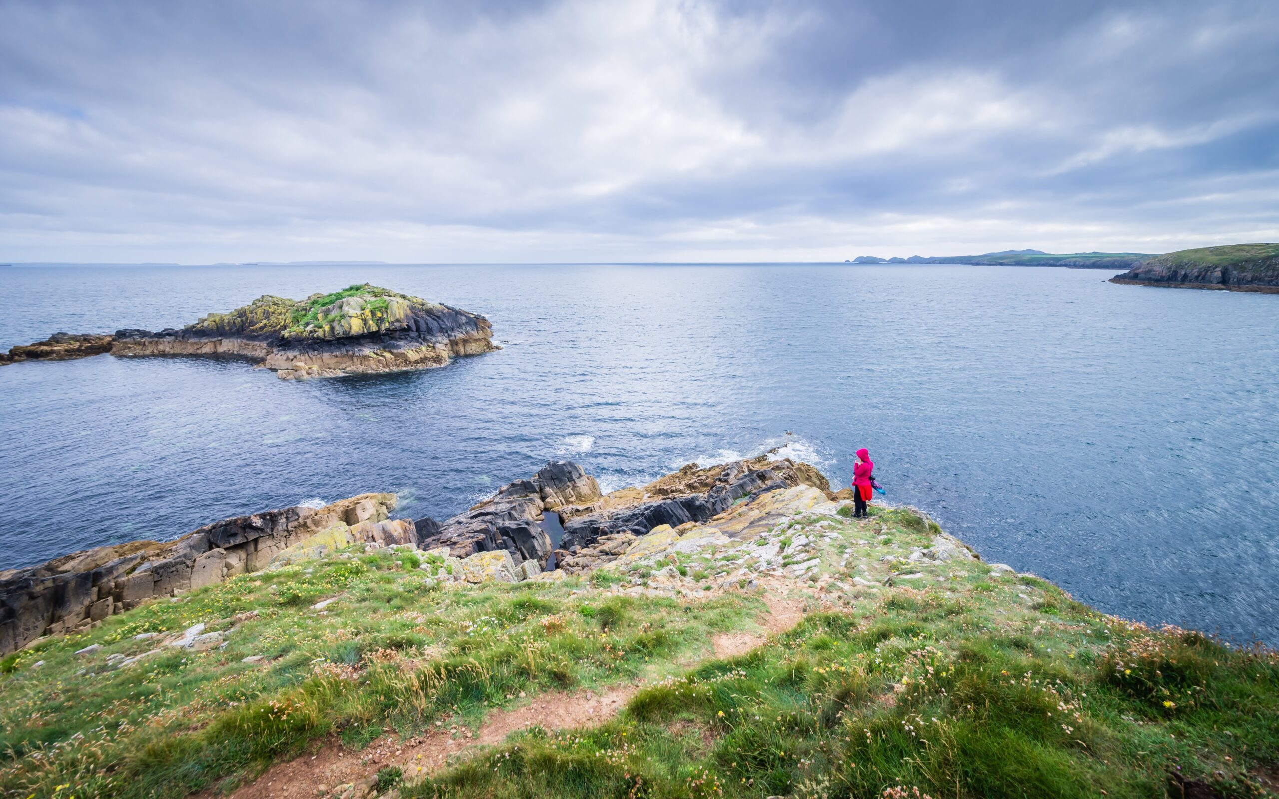 Walking the Pembrokeshire Coast Path near St David's